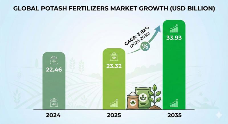 Potash Fertilizers Market Expected to Reach USD 33.93 Billion